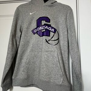Nike Gray Hoodie with Purple Accents